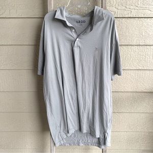 IZOD Light gray stripe polo